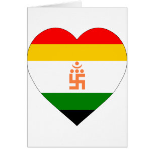 Jain Flag Heart Cards