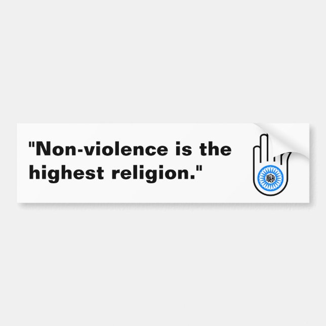 Jain Hand Bumper Sticker (Front)