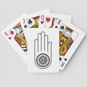 Jain Symbol of Ahimsa (Hand of Non-Violence) Poker Cards