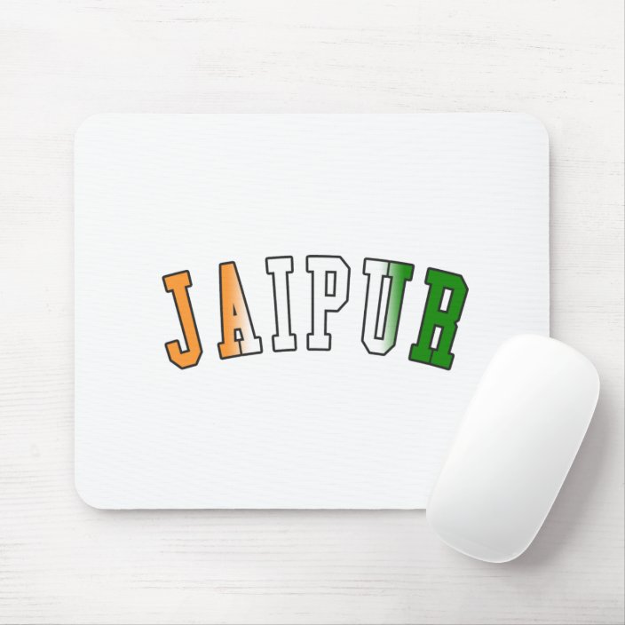 Jaipur in India National Flag Colors Mouse Pad