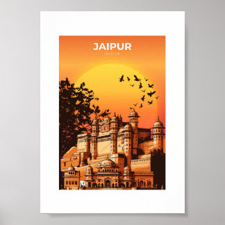 Jaipur India Travel Poster