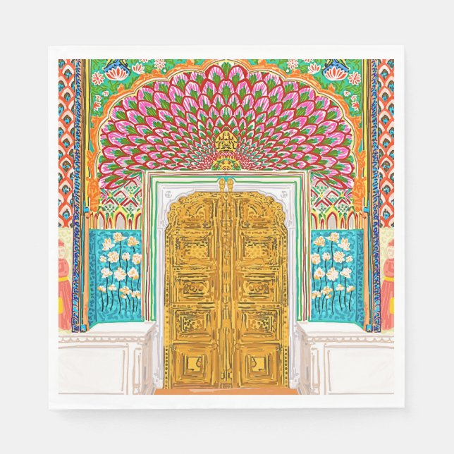 Jaipur Palace Front Entrance Door Napkins (Front)