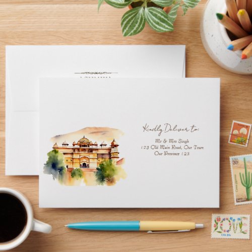 Jaipur palace Indian wedding Envelope