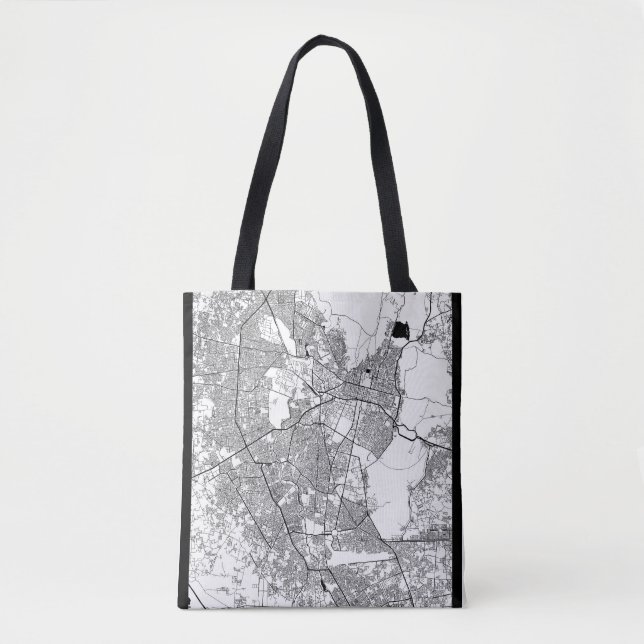 Jaipur Rajasthan Map Tote Bag (Front)