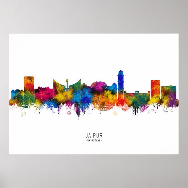 Jaipur Rajasthan Skyline Poster (Front)