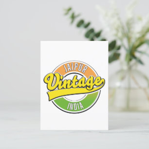 jaipur vintage style logo poster notebook postcard