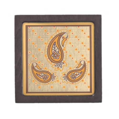 Jaipuri style  on silk texture Gift Box