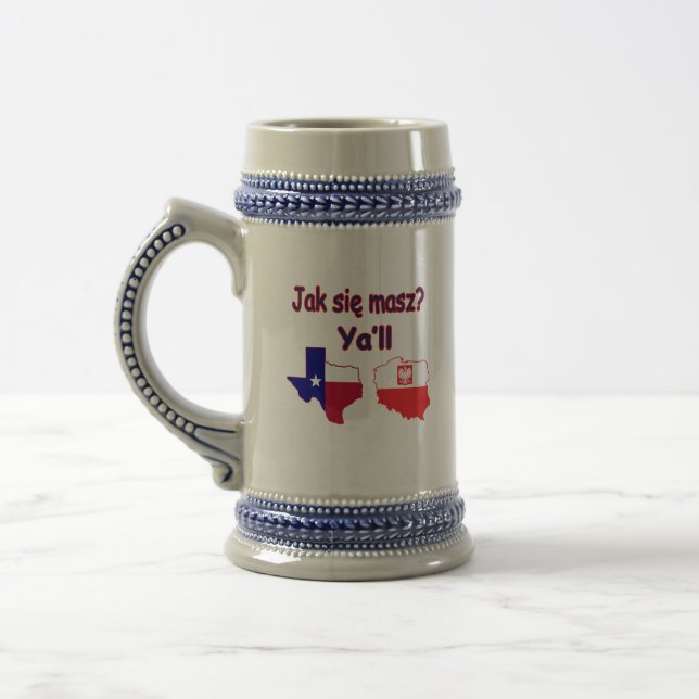 Jak Sie Mascz Ya'll Beer Stein (Left)
