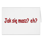 Jak Sie Masz, eh? (Front Horizontal)