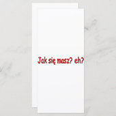 Jak Sie Masz, eh? (Front/Back)