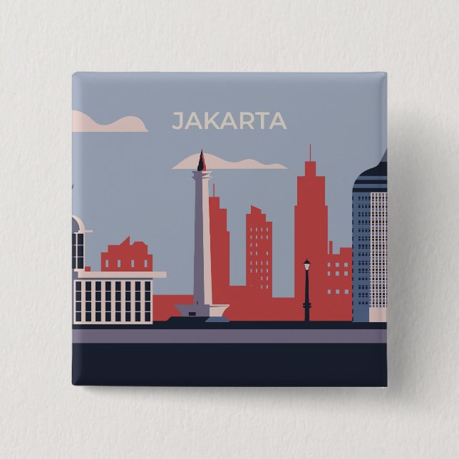 Jakarta city button (Front)
