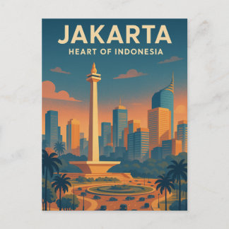 JAKARTA – Heart of Indonesia’. Postcard