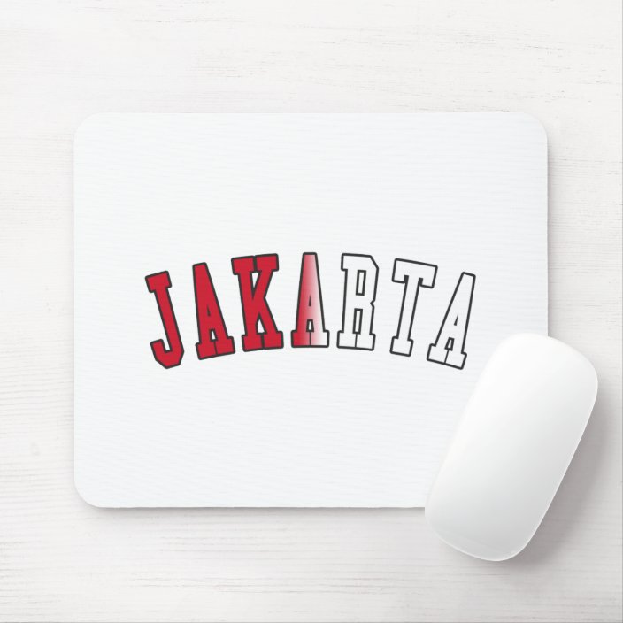 Jakarta in Indonesia National Flag Colors Mouse Pad