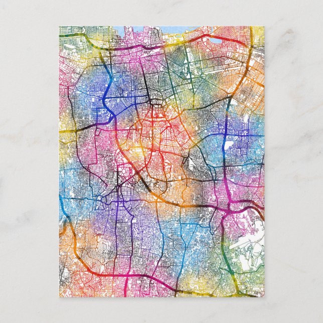 Jakarta Indonesia City Map Postcard (Front)