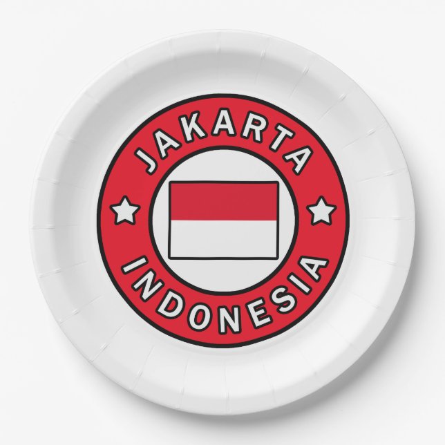 Jakarta Indonesia Paper Plates (Front)