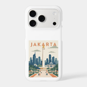 Jakarta Indonesia Travel Poster iPhone 17 Pro Case