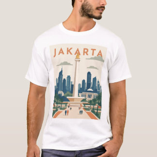 Jakarta Indonesia Travel Poster T-Shirt