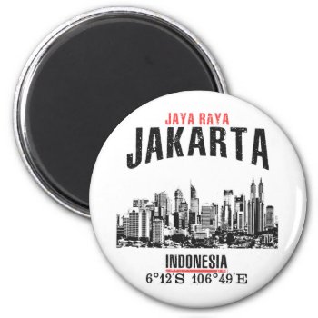 Jakarta Magnet by KDRTRAVEL at Zazzle