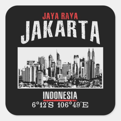 Jakarta Square Sticker