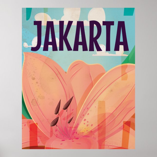 Jakarta Vintage Travel Poster (Front)