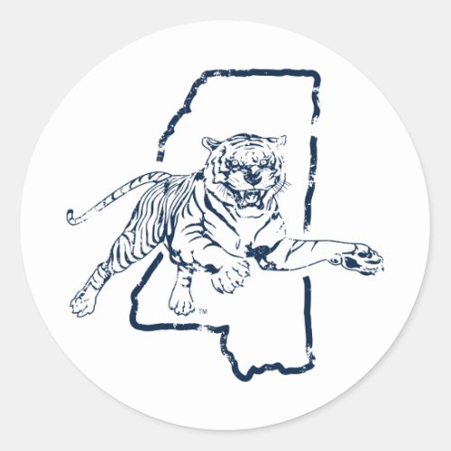 Jakcson State Tigers Classic Round Sticker