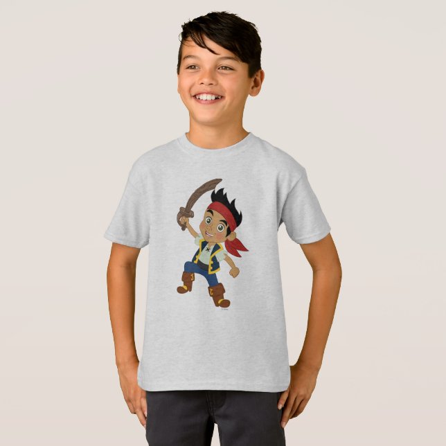 Boys Disney Captain Hook T-Shirt, Personalised Pirate Black Top