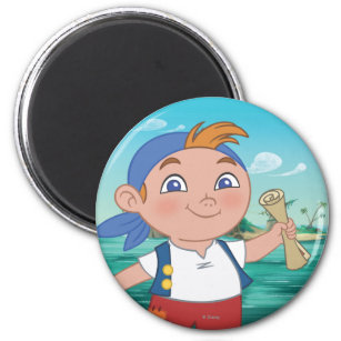 Jake and the Neverland Pirates themed Bottle Cap Magnets with BONUS Zipper Pull 