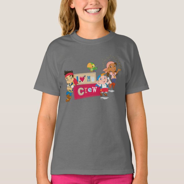 Jake and the Never Land Pirates | I Love My Crew T-Shirt (Front)