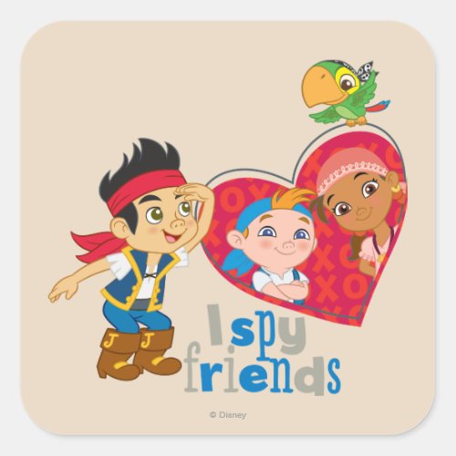 Jake and the Never Land Pirates  I Spy Friends Square Sticker