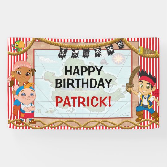 Jake and the Neverland Pirates Birthday Banner | Zazzle.com