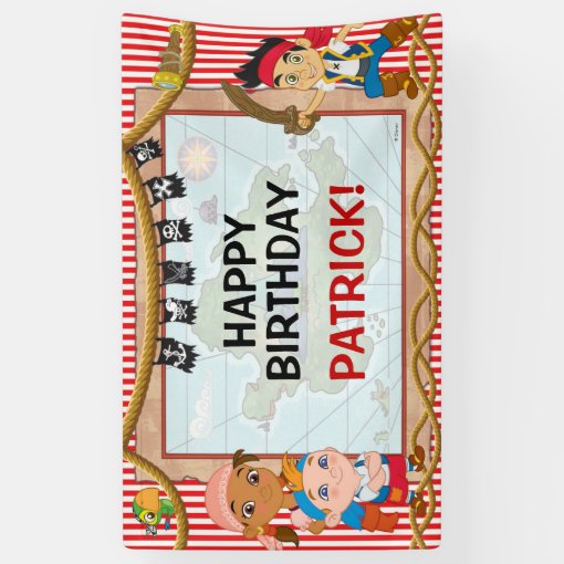 Jake and the Neverland Pirates Birthday Banner | Zazzle