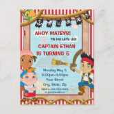 jake and the neverland pirates invitation background