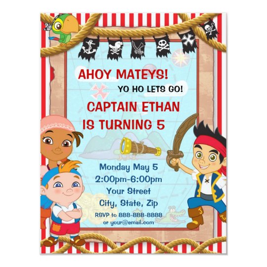 Jake The Pirate Birthday Invitations 5