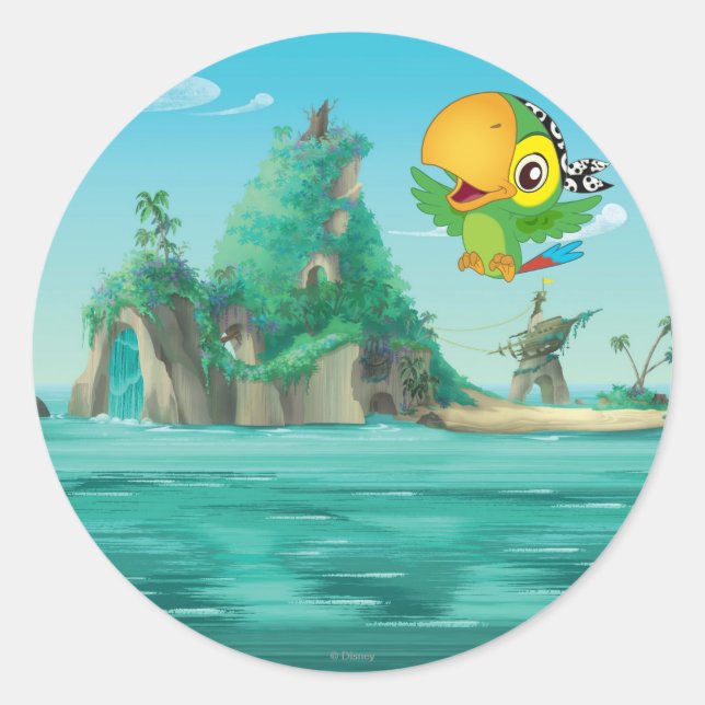 Jake and the Neverland Pirates | Skully Flying Classic Round Sticker (Front)