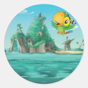 Jake and the Neverland Pirates   Skully Flying Classic Round Sticker