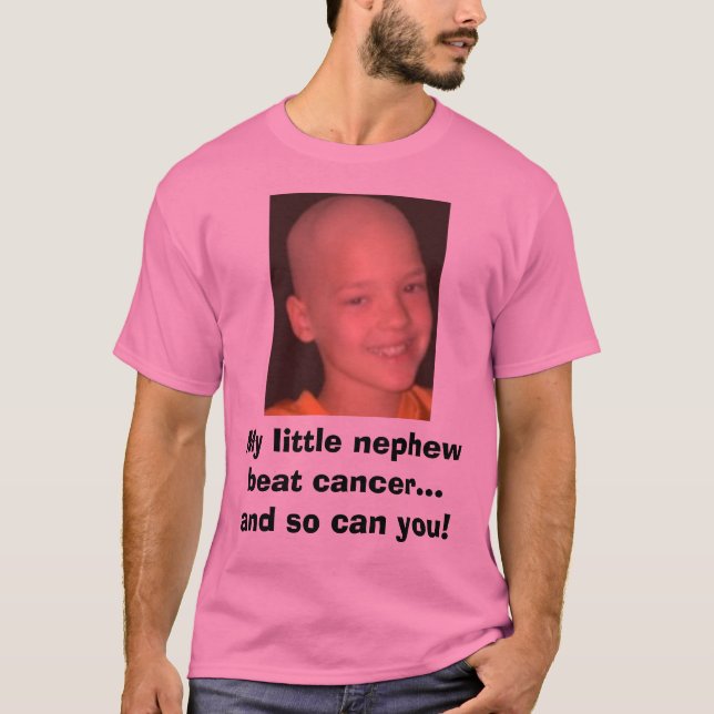 jake cancer headshot, My little nephew beat can... T-Shirt (Front)