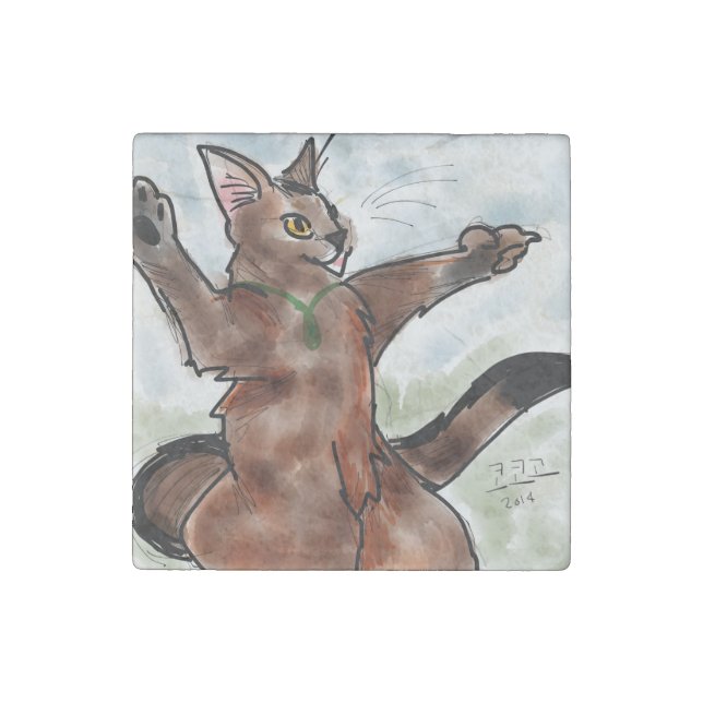 Jake Sketch Stone Magnet (Front)