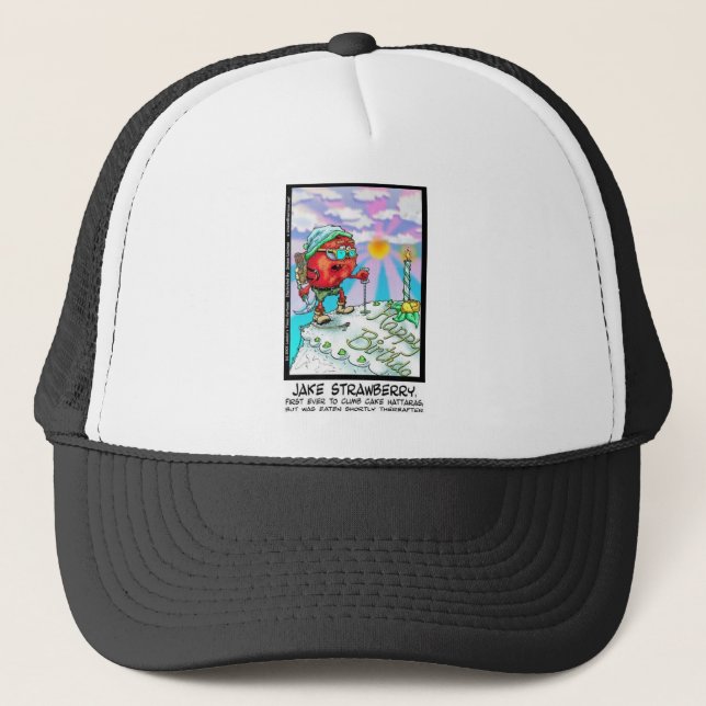 Jake Strawberry Funny Dessert Gifts & Links Trucker Hat (Front)
