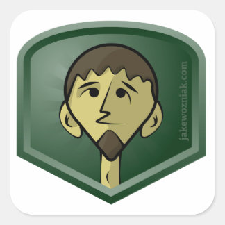 JakeWozniak.com Square Sticker
