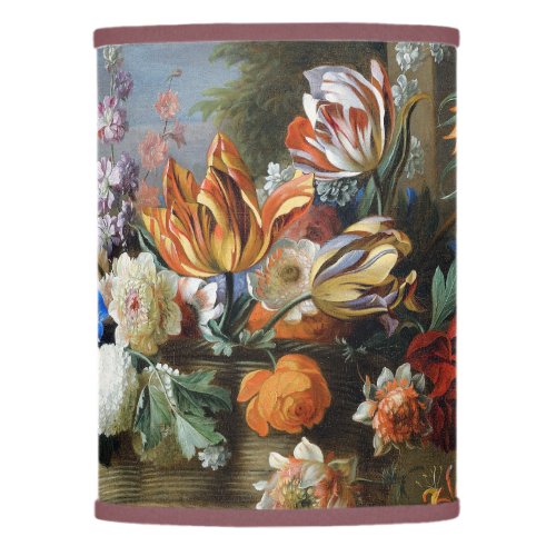Jakob Bogdani Tulips Peonies and other Flowers   Lamp Shade