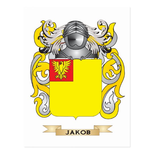 Jakob Coat of Arms (Family Crest) Postcard