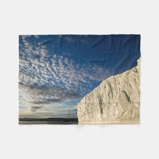 Jakobshavn Glacier in Disko Bay Fleece Blanket (Front (Horizontal))