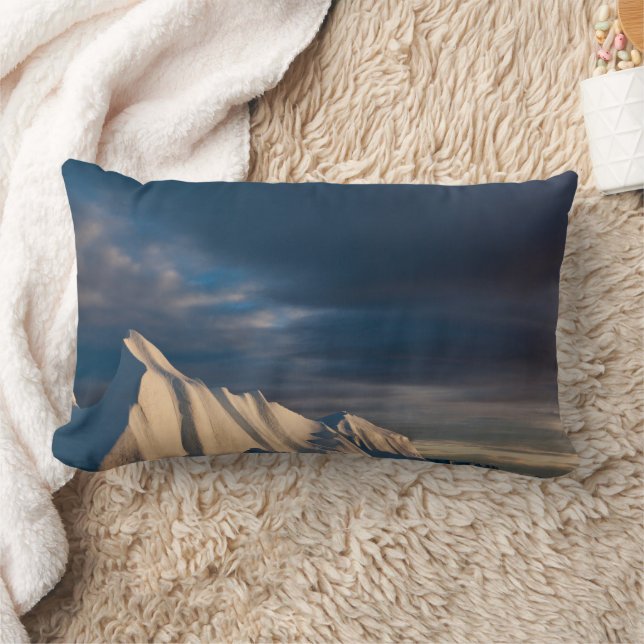 Jakobshavn Isfjord Greenland Lumbar Pillow (Blanket)