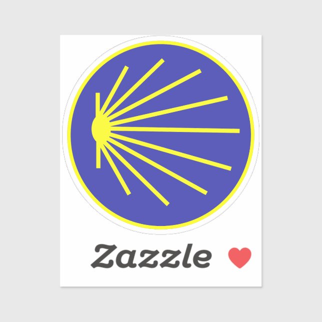 Jakobsweg Pilgermuschel Sticker (Sheet)