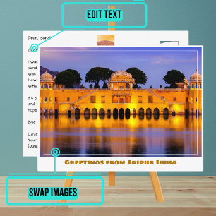 Jal Mahal Water Palace in Jaipur India Postcard