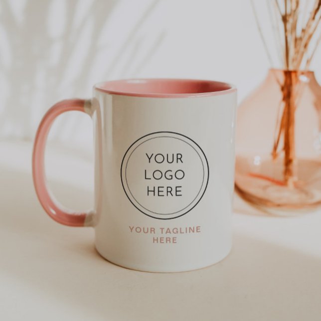 JALAINE Modern Minimalist Blush Custom Logo Mug (Creator Uploaded)
