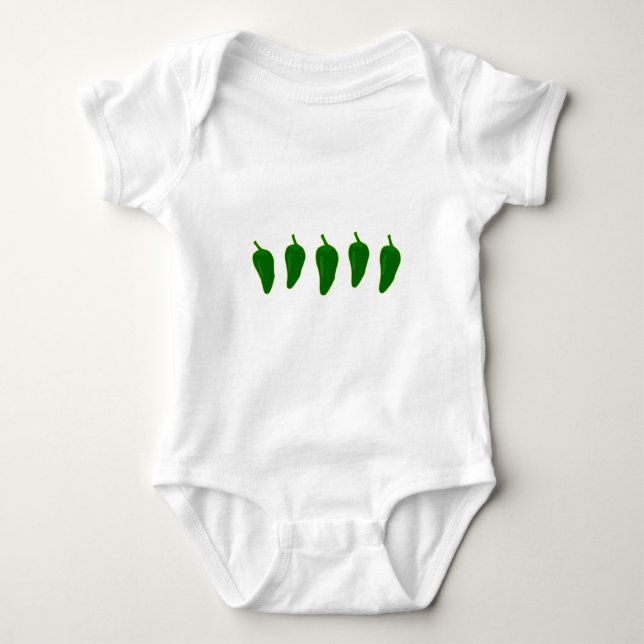 Jalapeno (Jalapeño) Peppers Logo Baby Bodysuit (Front)