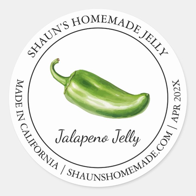 Jalapeno Jelly Modern label (Front)