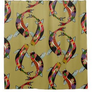 jalapeno koi shower curtain