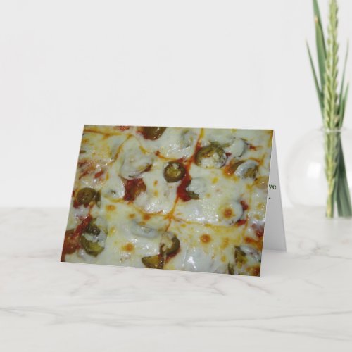Jalapeno Onion  Pepperoni Pizza Get Well Card